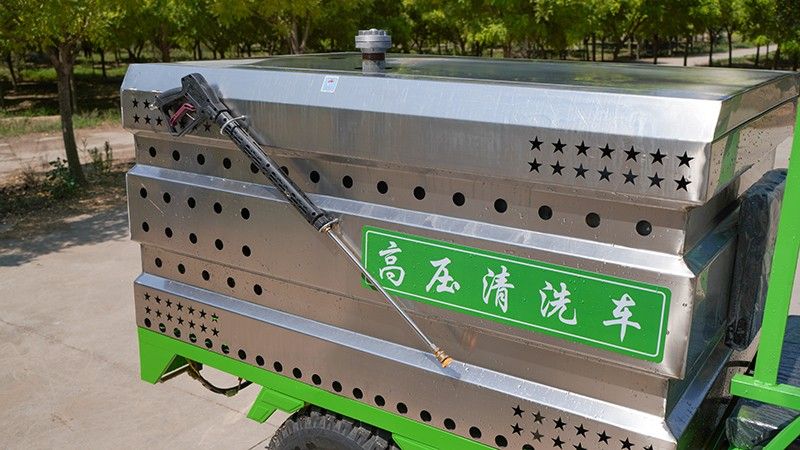 不銹鋼電動(dòng)三輪高壓清洗車(chē)(600L)